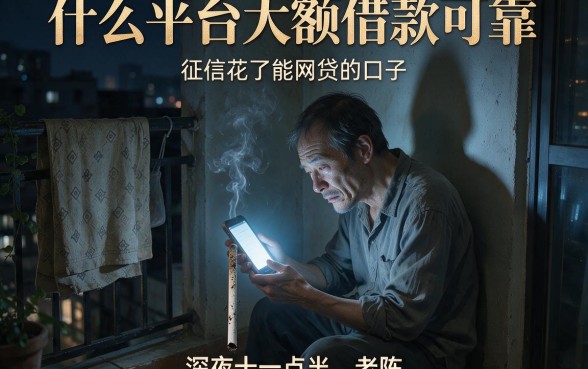 什么平台大额借款可靠,概括五个征信花了能网贷的口子