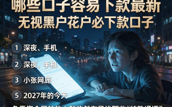 哪些口子容易下款最新，枚举五个无视黑户花户必下款口子