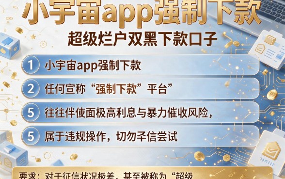 小宇宙app强制下款，条列5个超级烂户双黑下款口子