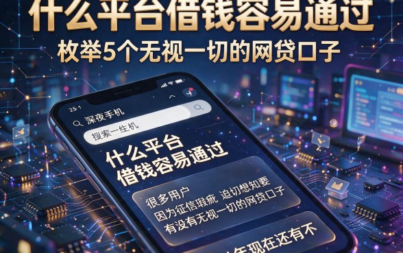 什么平台借钱容易通过，枚举5个无视一切的网贷口子