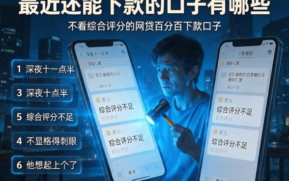 最近还能下款的口子有哪些,胪列五个不看综合评分的网贷百分百下款口子