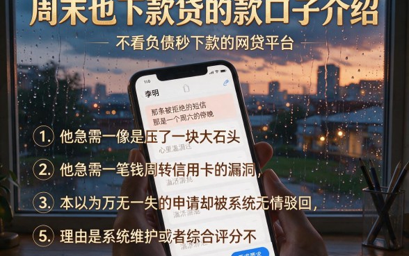 周末也下款贷的款口子介绍,条列五个不看负债秒下款的网贷平台