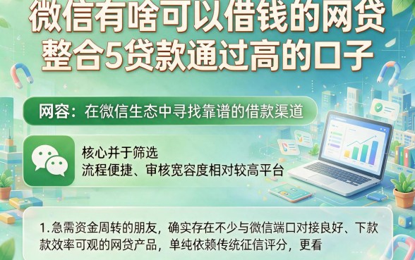 微信有啥可以借钱的网贷,整合5个贷款通过高的口子