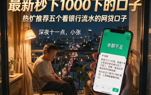 最新秒下1000下的口子，热忱推荐五个看银行流水的网贷口子