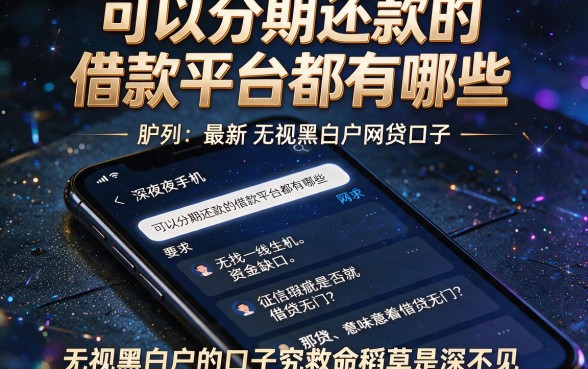 可以分期还款的借款平台都有哪些，胪列五个最新无视黑白户网贷口子