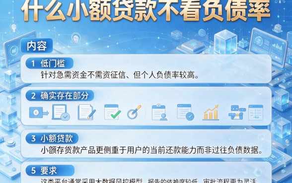 什么小额贷款不看负债率,详细阐述五个低门槛不查征信的app