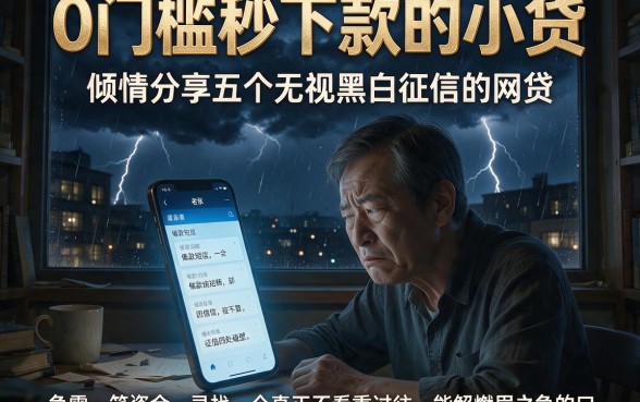 0门槛秒下款的小贷,倾情分享五个无视黑白征信的网贷