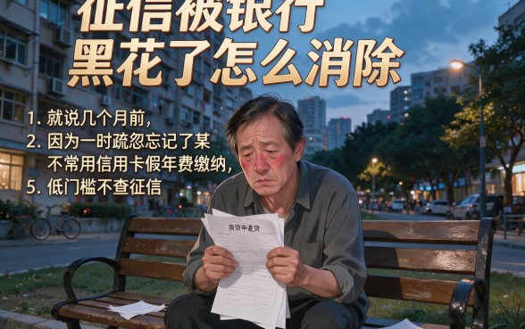 征信被银行黑花了怎么消除,筛选5个低门槛不查征信的平台