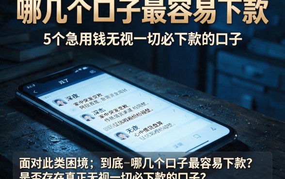 哪几个口子最容易下款，深入剖析5个急用钱无视一切必下款的口子