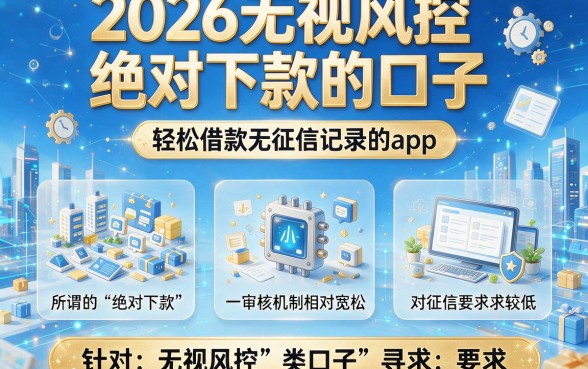 2026无视风控绝对下款的口子，胪列五个轻松借款无征信记录的app