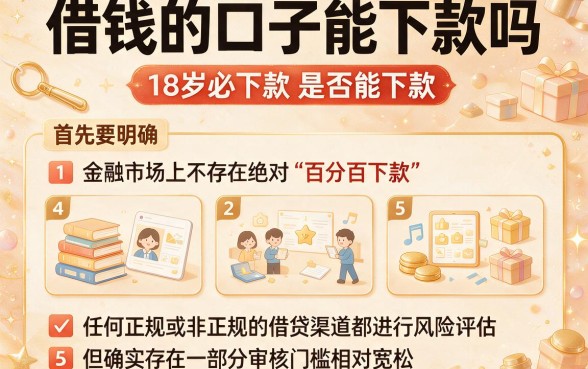 借钱的口子能下款吗,胪列5个18岁必下款的网贷app