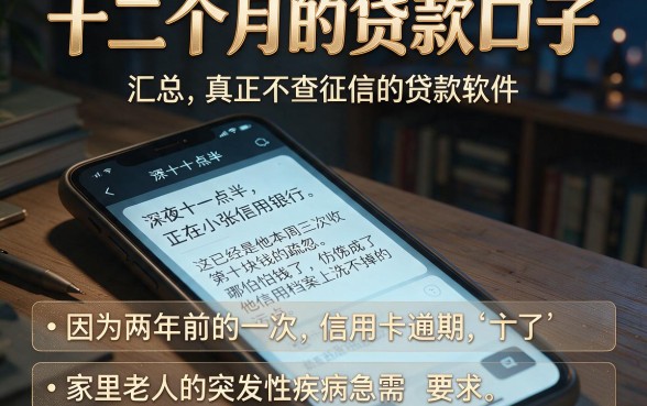 十二个月的贷款口子,汇总五个真正不查征信的贷款软件