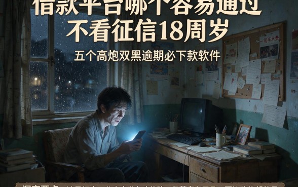 借款平台哪个容易通过不看征信18周岁，细致阐述五个高炮双黑逾期必下款软件