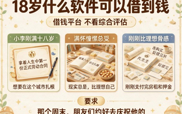 18岁什么软件可以借到钱,规整五个借钱平台不看综合评估的软件