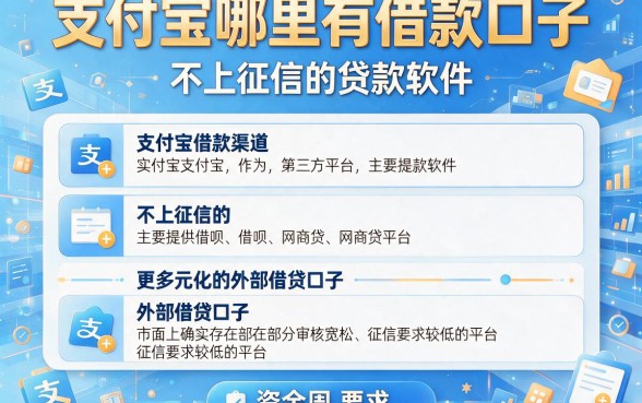 支付宝哪里有借款口子,详细阐述五个不上征信的贷款软件