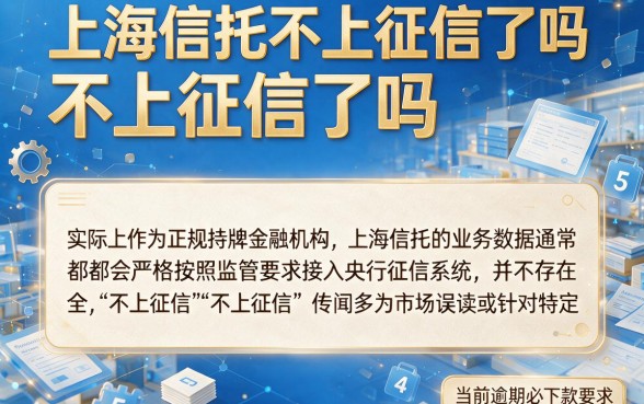 上海信托不上征信了吗，枚举5个无视征信黑户当前逾期必下款的口子