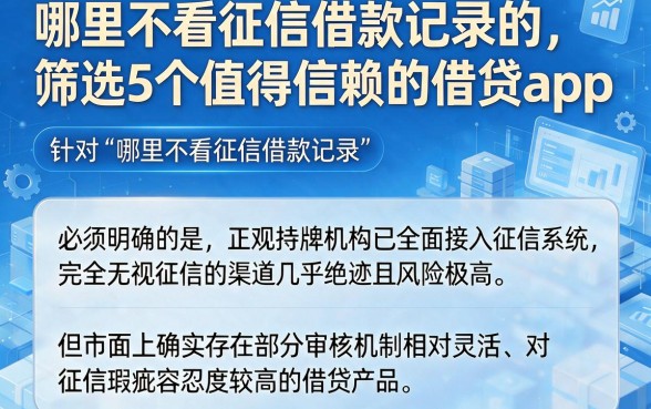 哪里不看征信借款记录的,筛选5个值得信赖的借贷app