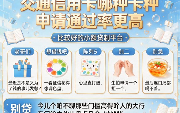 交通信用卡哪种卡种申请通过率更高,陈列5个比较好的小额贷款平台
