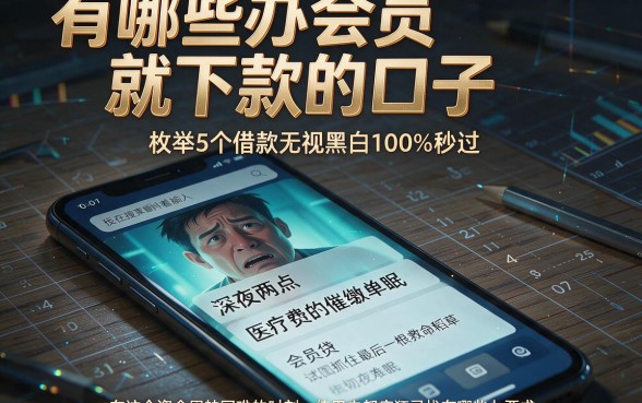 有哪些办会员就下款的口子，枚举5个借款无视黑白100%秒过