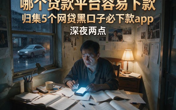 哪个贷款平台容易下款,归集5个网贷黑口子必下款app