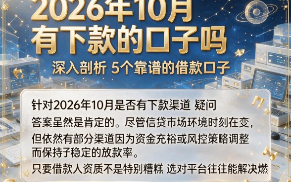 2026年10月有下款的口子吗，深入剖析5个靠谱的借款口子