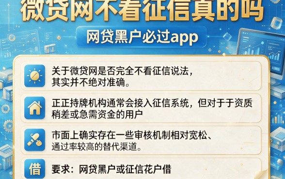 微贷网不看征信真的吗，详尽说明五个网贷黑户必过app