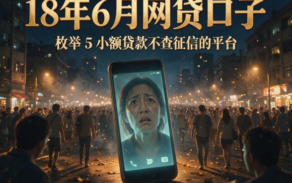 18年6月网贷口子,枚举5个小额贷款不查征信的平台