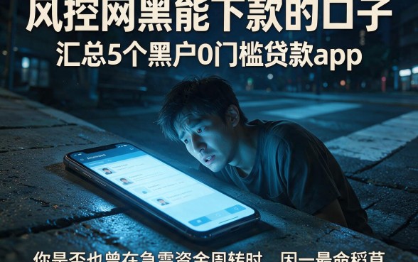 风控网黑能下款的口子,汇总5个黑户0门槛贷款app