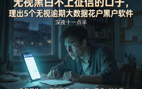 无视黑白不上征信的口子,理出5个无视逾期大数据花户黑户软件