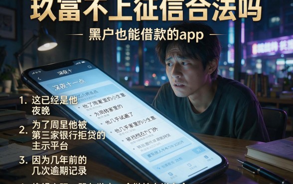 玖富不上征信合法吗,详尽说明五个黑户也能借款的app