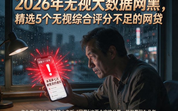 2026年无视大数据网黑,精选5个无视综合评分不足的网贷