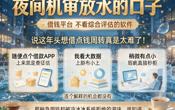 夜间机审放水的口子,整合五个借钱平台不看综合评估的软件