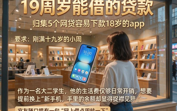 19周岁能借的贷款,归集5个网贷容易下款18岁的app