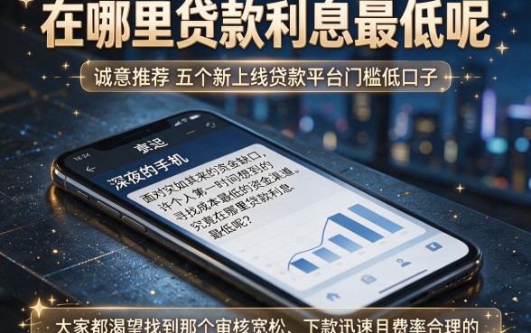 在哪里贷款利息最低呢，诚意推荐五个新上线贷款平台门槛低口子