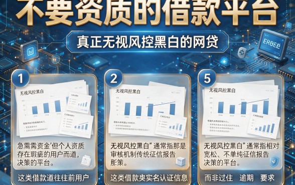 不要资质的借款平台,详细阐述5个真正无视风控黑白的网贷