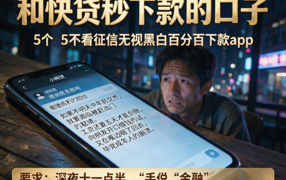和快贷秒下款的口子，细致阐述5个不看征信无视黑白百分百下款app