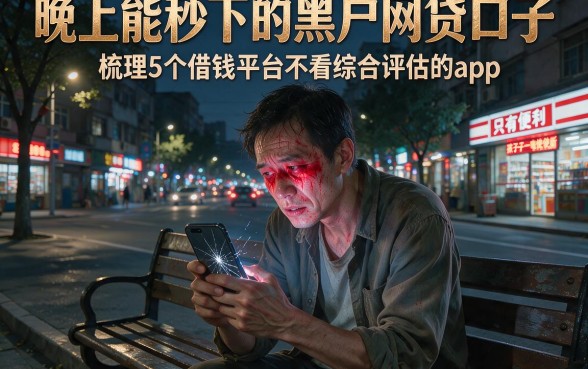 晚上能秒下的黑户网贷口子,梳理5个借钱平台不看综合评估的app
