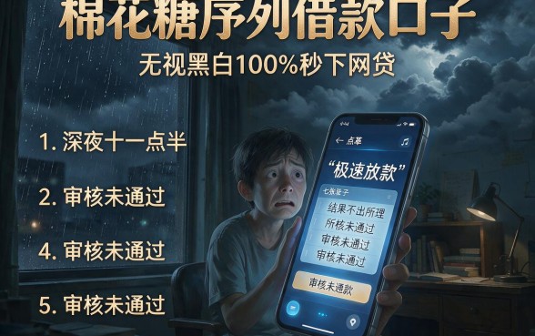 棉花糖序列借款口子,罗列5个无视黑白100%秒下网贷