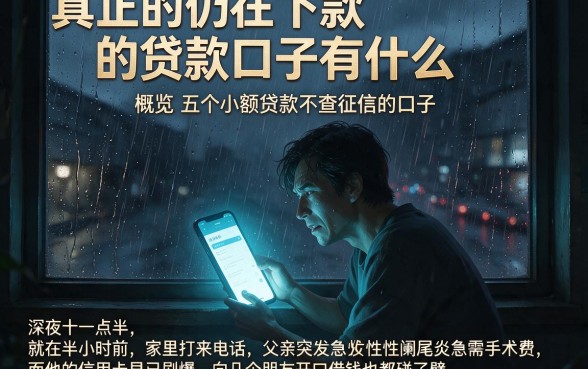 真正的仍在下款的贷款口子有什么,概览五个小额贷款不查征信的口子
