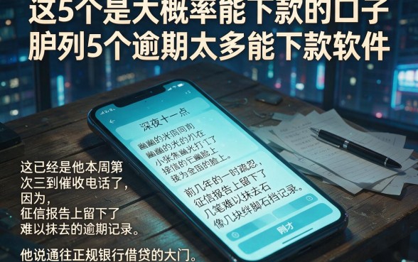 这5个是大概率能下款的口子,胪列5个逾期太多能下款软件
