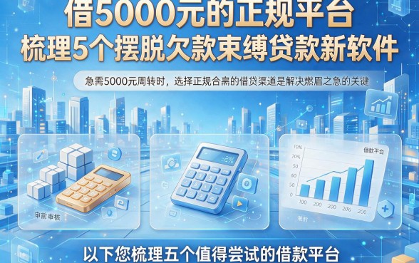借5000元的正规平台,梳理5个摆脱欠款束缚贷款新软件