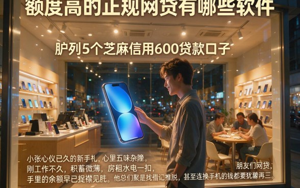 额度高的正规网贷有哪些软件，胪列5个芝麻信用600贷款口子