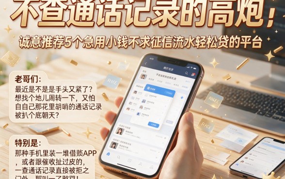 不查通话记录的高炮，诚意推荐5个急用小钱不求征信流水轻松贷的平台