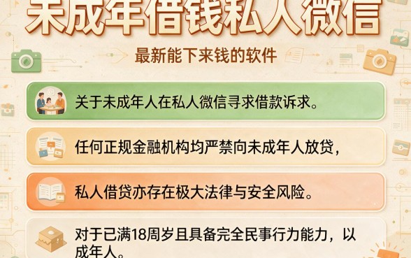 未成年借钱私人微信，概括五个最新能下来钱的软件
