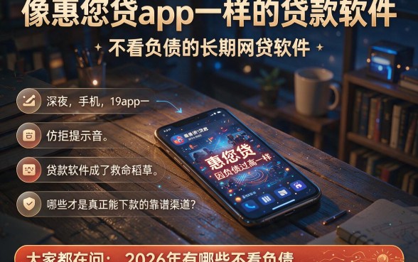 像惠您贷app一样的贷款软件，归纳5个不看负债的长期网贷软件