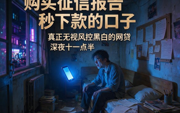 购买征信报告秒下款的口子,整合五个真正无视风控黑白的网贷