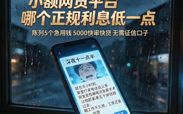 小额网贷平台哪个正规利息低一点,陈列5个急用钱5000快审快贷无需征信口子