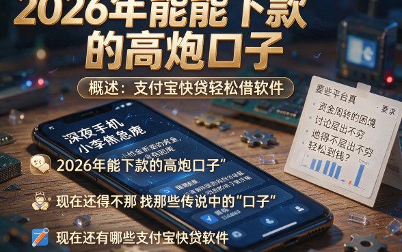 2026年能下款的高炮口子，概括五个支付宝快贷轻松借软件