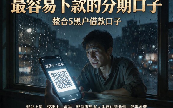 最容易下款的分期口子，整合5个黑户借款口子