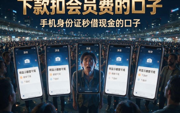 下款扣会员费的口子,规整五个手机身份证秒借现金的口子